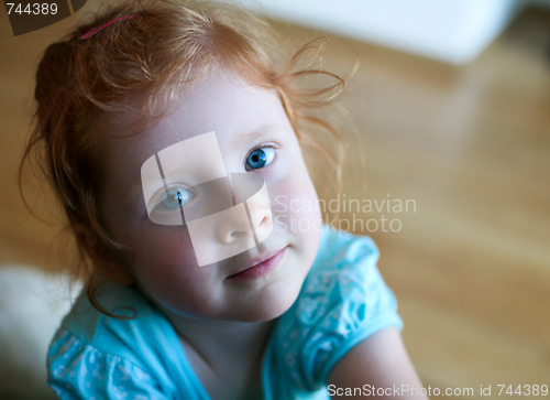 Image of Portrait of redhead little girl