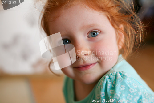 Image of Portrait of redhead little girl