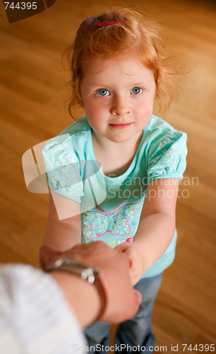 Image of Portrait of redhead little girl