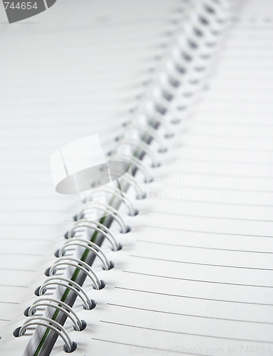 Image of White empty diary.