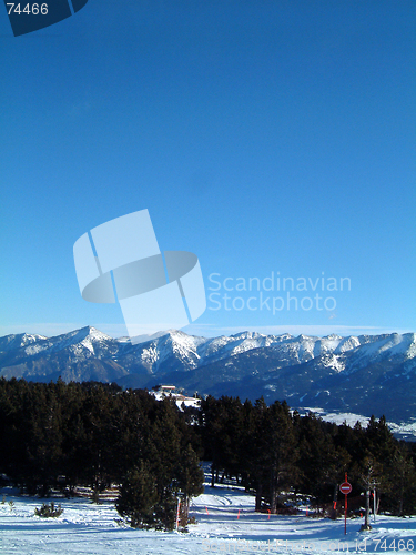 Image of Pyrenees and chairlift