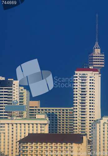 Image of Tower and skyscrapers 