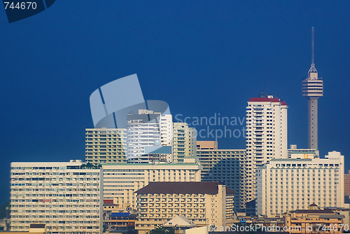 Image of Tower and skyscrapers 