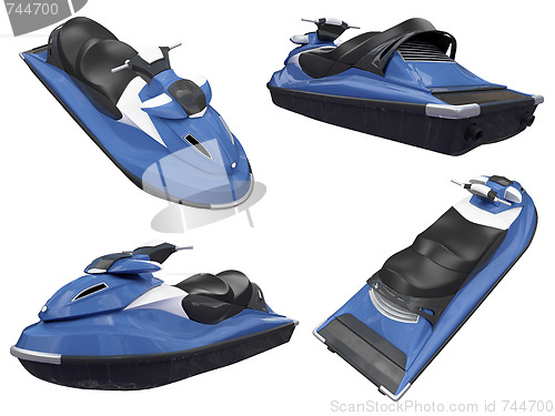 Image of Collage of isolated jetski