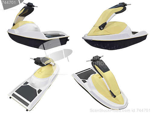 Image of Collage of isolated jetski