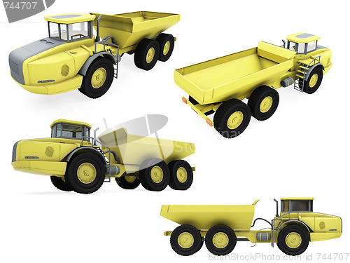 Image of Collage of isolated construction vehicle