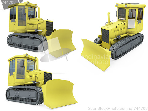 Image of Collage of isolated construction vehicle