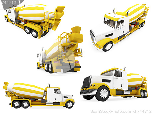 Image of Collage of isolated construction vehicle