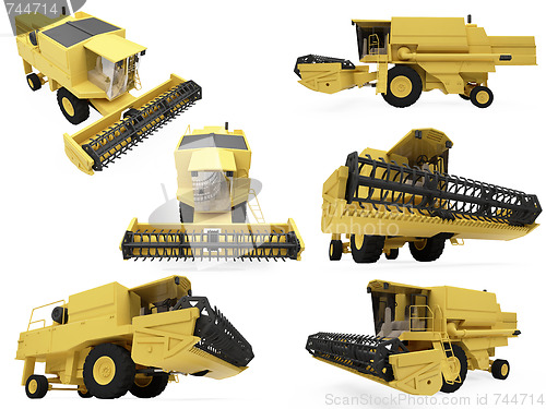 Image of Collage of isolated construction vehicle