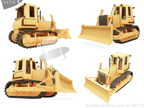 Image of Collage of isolated construction vehicle