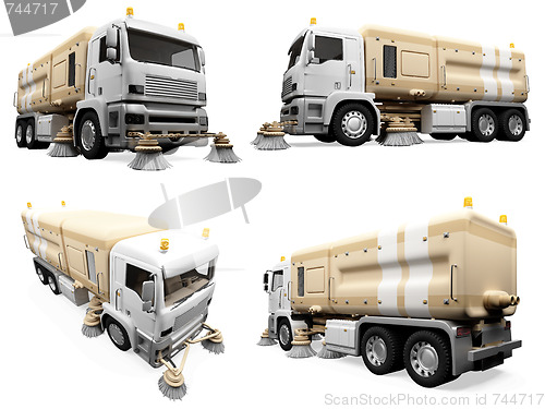 Image of Collage of isolated construction vehicle