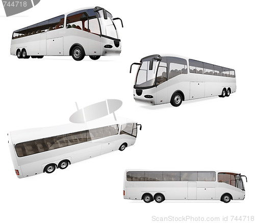 Image of Collage of isolated bus