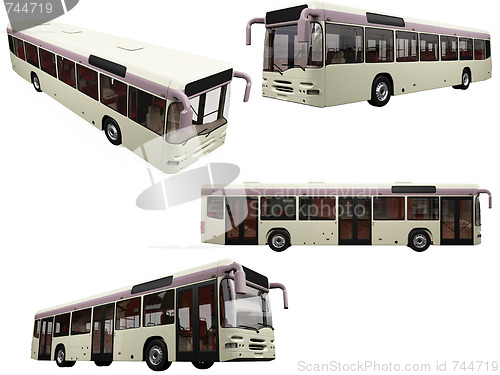 Image of Collage of isolated bus