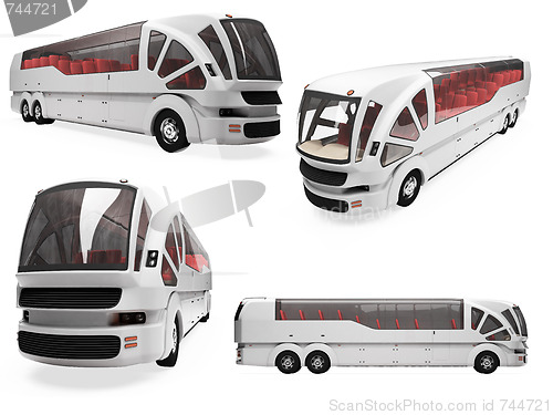 Image of Collage of isolated concept bus