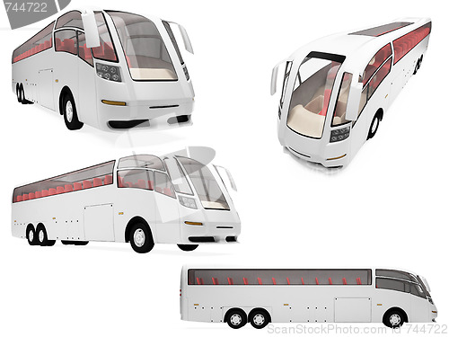 Image of Collage of isolated concept bus