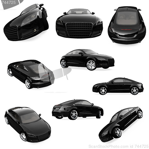 Image of Collage of isolated car