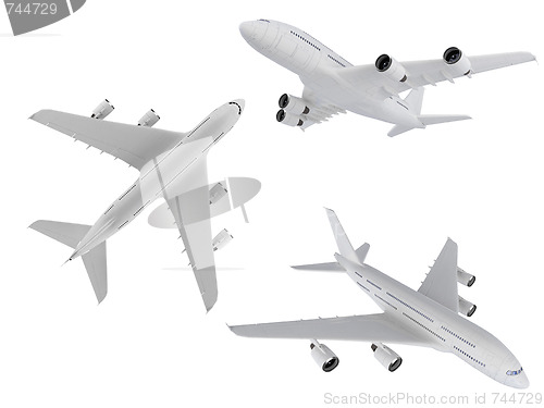 Image of Collage of isolated airplane