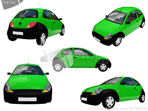 Image of Collage of isolated car