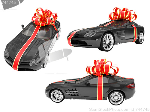 Image of Collage of isolated surprise car