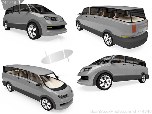 Image of Collage of isolated concept car