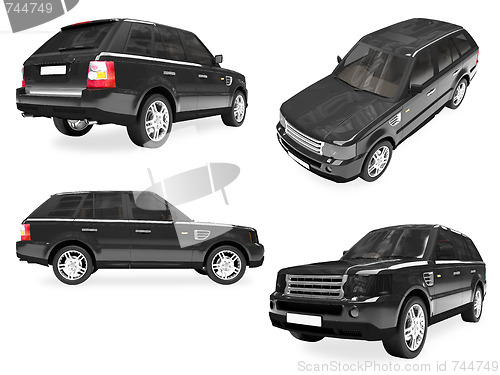 Image of Collage of isolated car