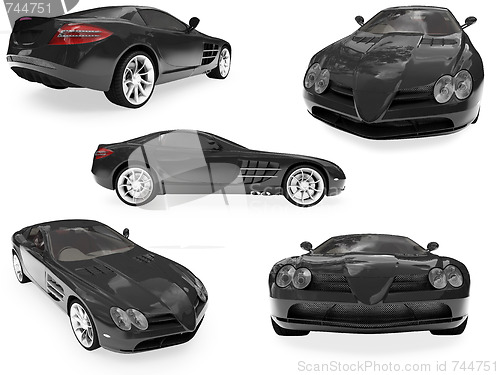 Image of Collage of isolated car