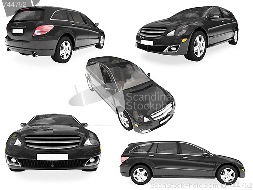 Image of Collage of isolated car