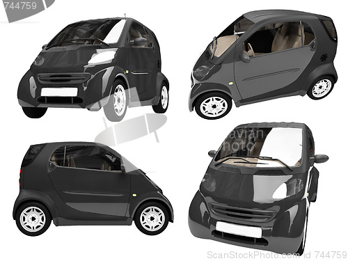 Image of Collage of isolated small car