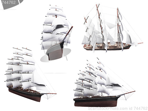 Image of Collage of isolated boat