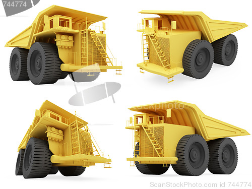 Image of Collage of isolated truck