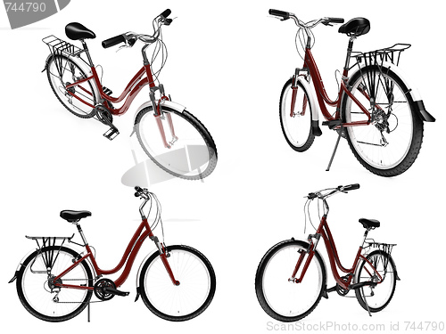 Image of Collage of isolated bike