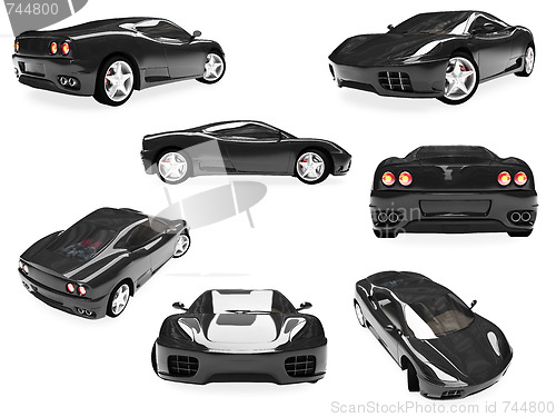 Image of Collage of isolated supreme car