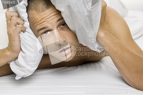 Image of Man Trying to Sleep