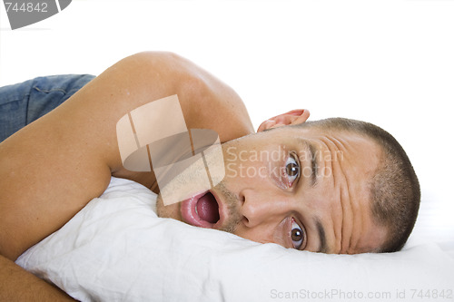 Image of Surprised Man Waking Up