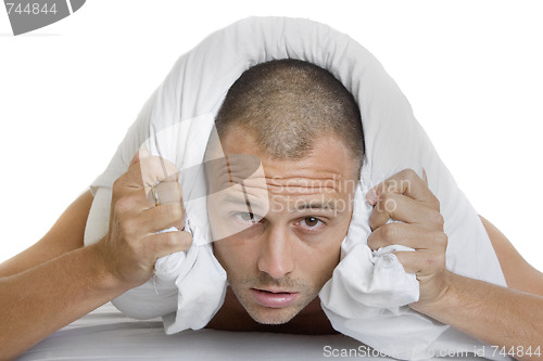 Image of Man Trying to Sleep