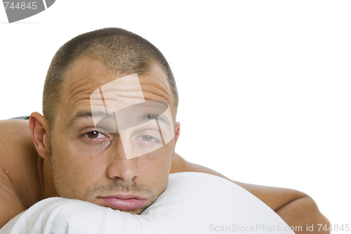 Image of Man Trying to Sleep