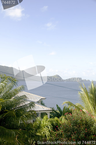 Image of house with spectacular view of island of bequia and admiralty ba