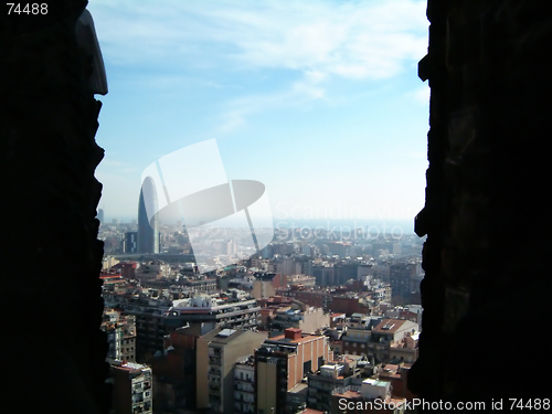 Image of Barcelona skyline from La Sagrada Familia