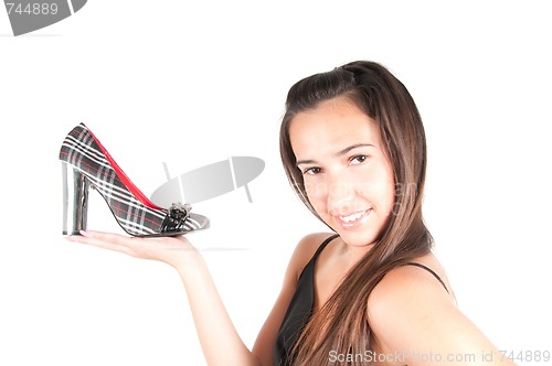 Image of Woman with shoe