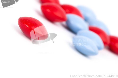Image of red and blue pills