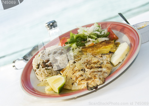 Image of grilled sauteed cavalli kingfish caribbean style