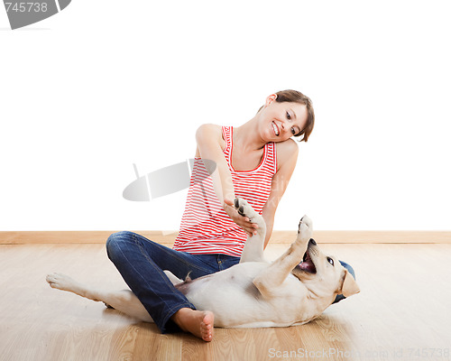 Image of Playing with a puppy