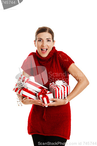 Image of Woman holding a gift