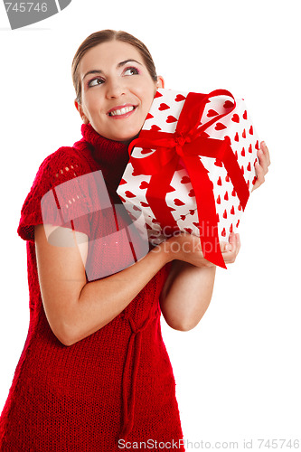 Image of Woman holding a gift
