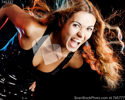 Image of Woman screaming