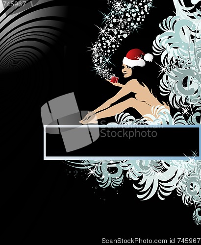 Image of Vector Santa-woman