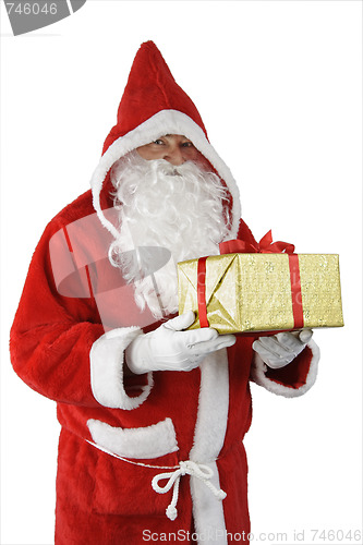 Image of Santa Claus with gift