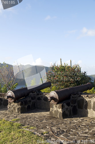 Image of old canons fort hamilton bequia st. vincent and the grenadines