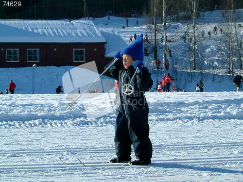 Image of Little child on ski