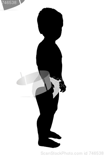 Image of Toddler Silhouette Illustration